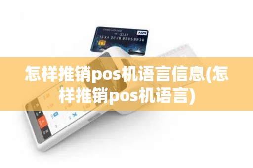 怎样推销pos机语言信息(怎样推销pos机语言)