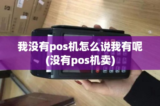 我没有pos机怎么说我有呢(没有pos机卖)