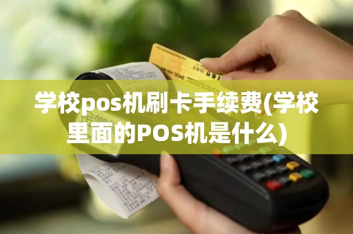 学校pos机刷卡手续费(学校里面的POS机是什么)