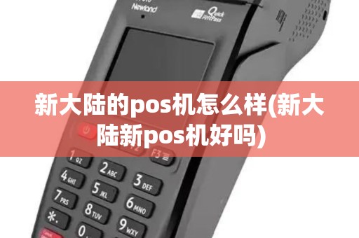 新大陆的pos机怎么样(新大陆新pos机好吗)
