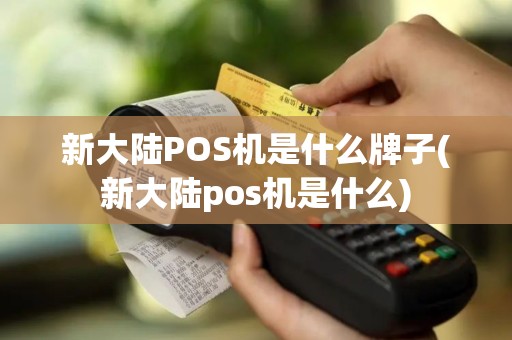 新大陆POS机是什么牌子(新大陆pos机是什么)