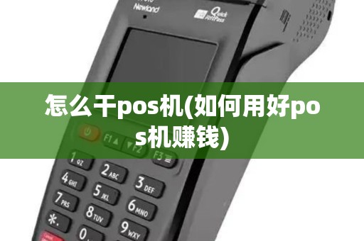 怎么干pos机(如何用好pos机赚钱)
