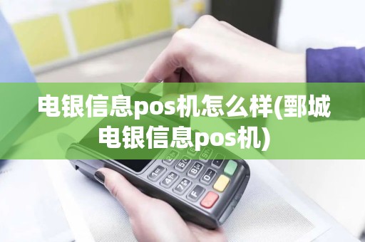 电银信息pos机怎么样(鄄城电银信息pos机)