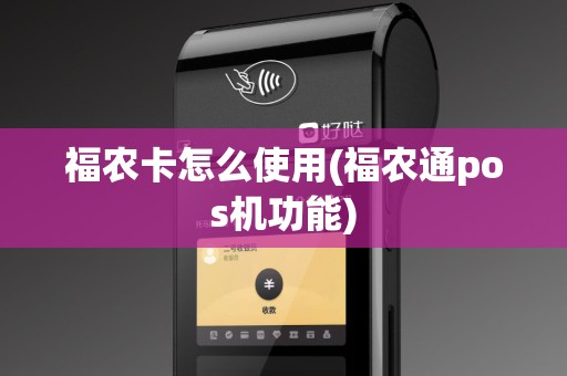 福农卡怎么使用(福农通pos机功能)
