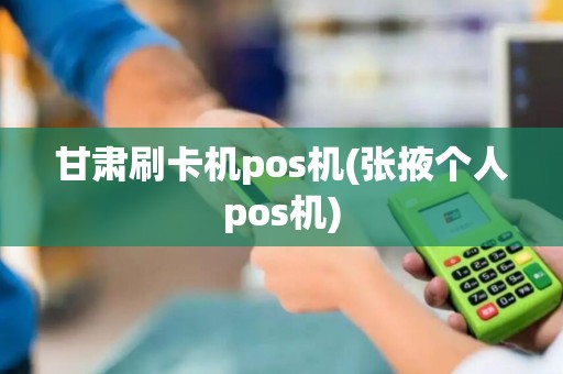 甘肃刷卡机pos机(张掖个人pos机)