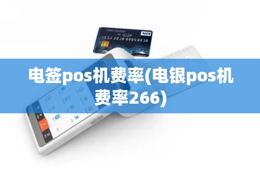 电签pos机费率(电银pos机费率266)