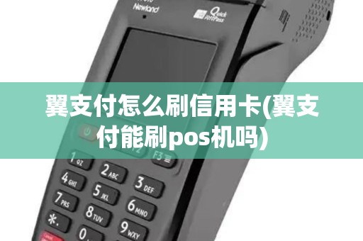 翼支付怎么刷信用卡(翼支付能刷pos机吗)