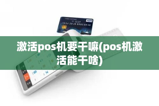 激活pos机要干嘛(pos机激活能干啥)
