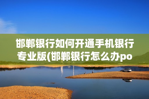 邯郸银行如何开通手机银行专业版(邯郸银行怎么办pos机)