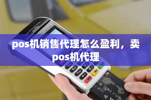 pos机销售代理怎么盈利，卖pos机代理
