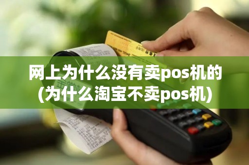 网上为什么没有卖pos机的(为什么淘宝不卖pos机)