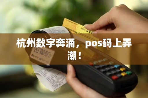 杭州数字奔涌，pos码上弄潮！