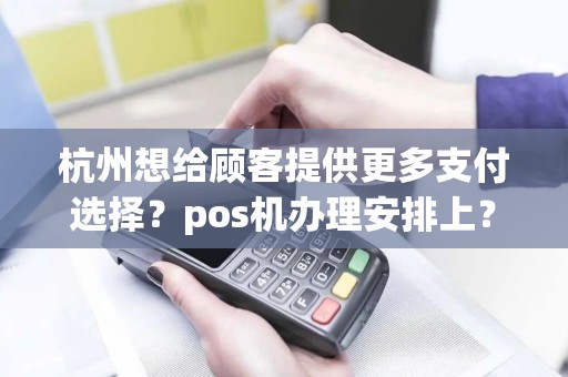杭州想给顾客提供更多支付选择？pos机办理安排上？