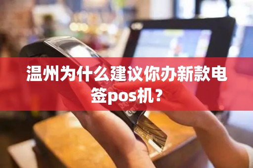 温州为什么建议你办新款电签pos机？