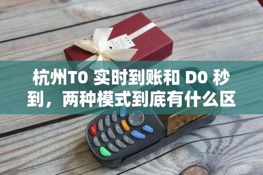 杭州T0 实时到账和 D0 秒到，两种模式到底有什么区别？
