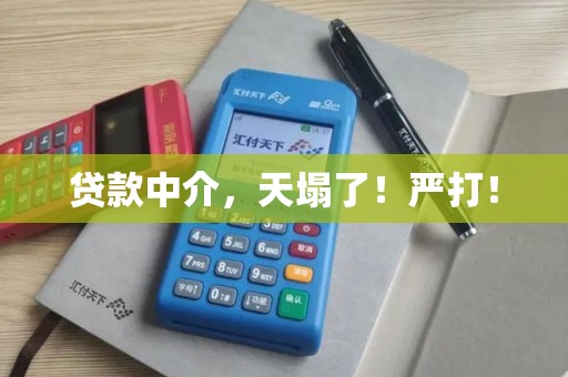 贷款中介，天塌了！严打！