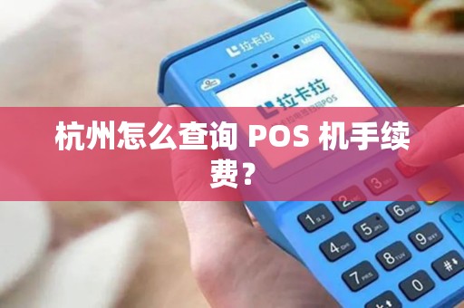 杭州怎么查询 POS 机手续费？