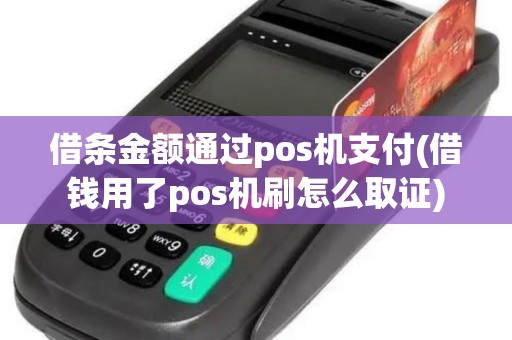 借条金额通过pos机支付(借钱用了pos机刷怎么取证)