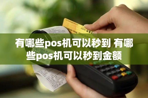 有哪些pos机可以秒到 有哪些pos机可以秒到金额