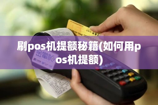 刷pos机提额秘籍(如何用pos机提额)