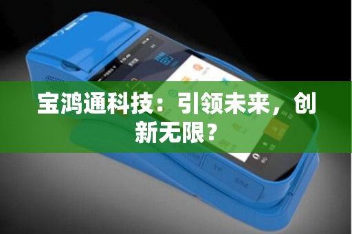 宝鸿通科技：引领未来，创新无限？