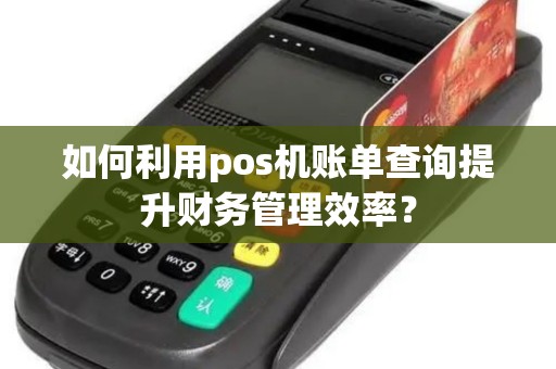 如何利用pos机账单查询提升财务管理效率？