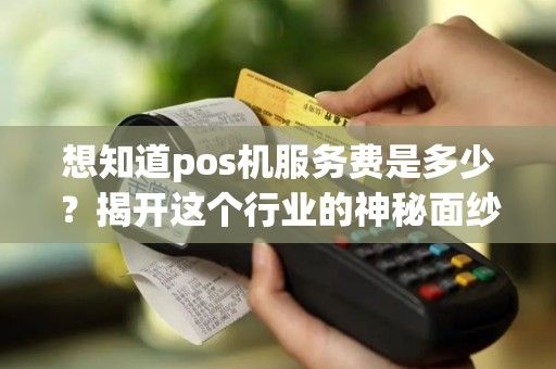 想知道pos机服务费是多少？揭开这个行业的神秘面纱！