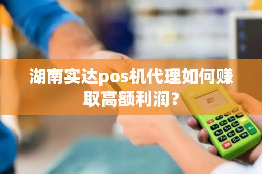 湖南实达pos机代理如何赚取高额利润？