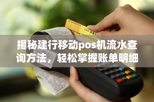揭秘建行移动pos机流水查询方法，轻松掌握账单明细！