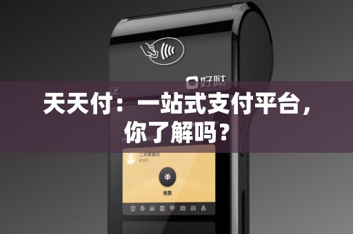 天天付：一站式支付平台，你了解吗？