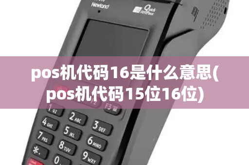 pos机代码16是什么意思(pos机代码15位16位)