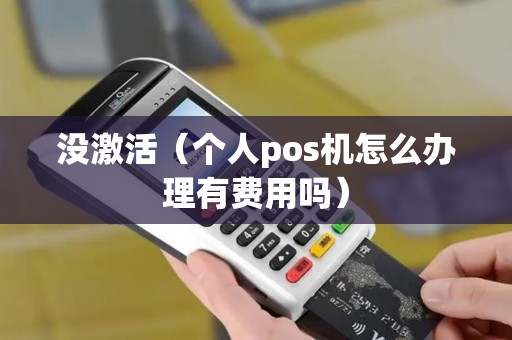 没激活（个人pos机怎么办理有费用吗）