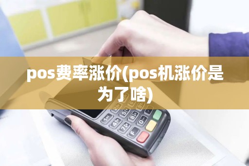 pos费率涨价(pos机涨价是为了啥)