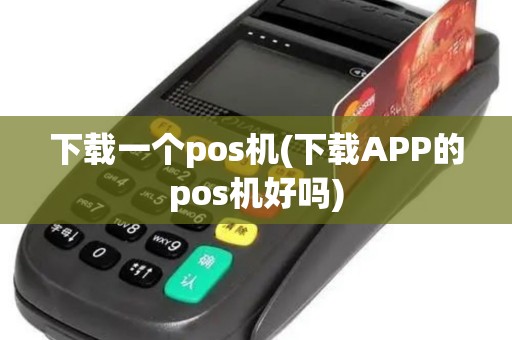 下载一个pos机(下载APP的pos机好吗)